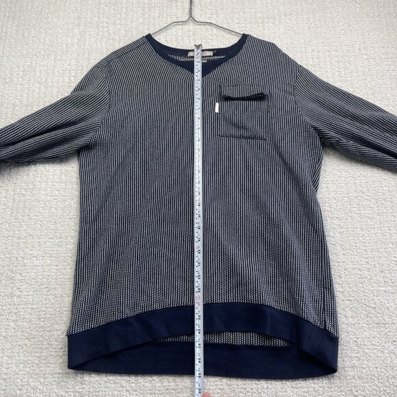 Vintage Y2K Mark Ecko Cut & Sew Pullover Sweater Men’s M Pocket Blue / White - Picture 8 of 14